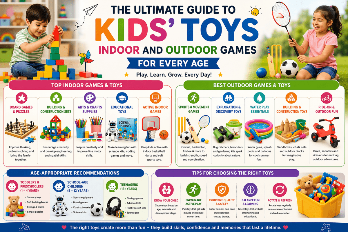 kids toys guide indoor outdoor games for children