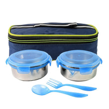 Bite Lunch Box, with Insulated Fabric Lunch Bag & Plastic Spoon, Fork - Indigenous Shop