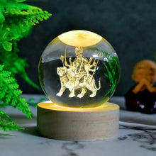 Ambaji 3D Crystal Ball lamps With Base (1 Pc) - Indigenous Shop