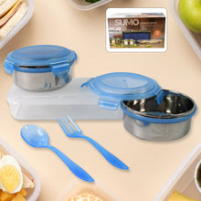 Sumo Lunch Box with Bag – Plastic Lunch Box & Spoon/Fork Set (2 Pc) - Indigenous Shop