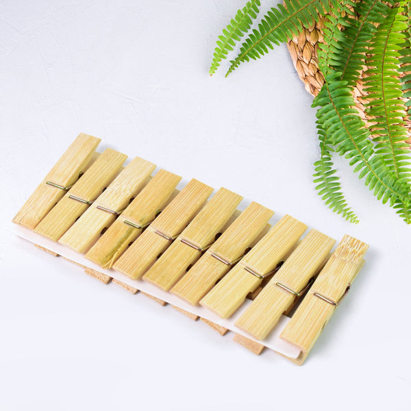 Heavy Duty Bamboo Wooden Cloth Clips / Pegs (10 Pcs Set) - Indigenous Shop