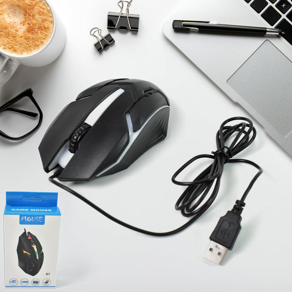 USB Wired Mouse, Ergonomic Design Gaming Mouse (1 Pc) - Indigenous Shop