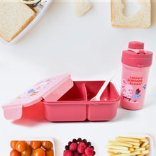 Plastic Lunch Box Leak Proof 2 Compartment with Bottle and Fork (1 Set / Mix Color) - Indigenous Shop