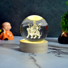 Ambaji 3D Crystal Ball lamps With Base (1 Pc) - Indigenous Shop
