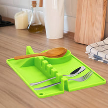 4 - Slots Silicone Multifunctional Spoon Holders Fork Spatula Rack (1 Pc) - Indigenous Shop