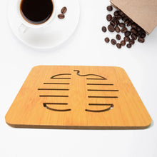 square bamboo hot pot mat for kitchen