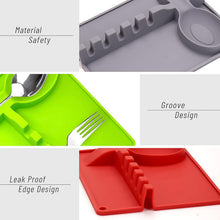 4 - Slots Silicone Multifunctional Spoon Holders Fork Spatula Rack (1 Pc) - Indigenous Shop