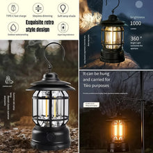 LED Camping Lante Light Retro Style Lighting Battery Type - c Rechargeable (1 Pc) - Indigenous Shop