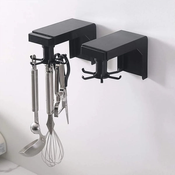 Self Adhesive 360 Degree Rotating Cooking Utensils Holder (1 Pc) - Indigenous Shop