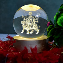 Ambaji 3D Crystal Ball lamps With Base (1 Pc) - Indigenous Shop
