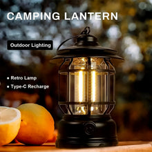 LED Camping Lante Light Retro Style Lighting Battery Type - c Rechargeable (1 Pc) - Indigenous Shop
