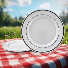 Round Plastic Dinner Plates Wedding Birthday Party Tableware Supplies (6 Pcs Set) - Indigenous Shop