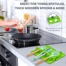 4 - Slots Silicone Multifunctional Spoon Holders Fork Spatula Rack (1 Pc) - Indigenous Shop