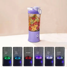 Portable electric juicer 600ml with multicolor light