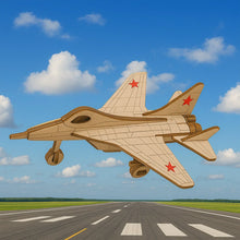 Buildable 3D Wooden Jet Puzzle