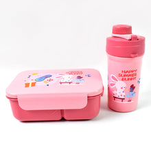 Plastic Lunch Box Leak Proof 2 Compartment with Bottle and Fork (1 Set / Mix Color) - Indigenous Shop