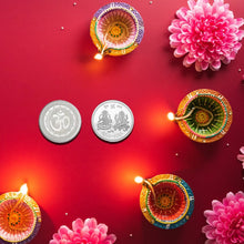 silver pooja coin lakshmi design