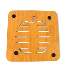 heat resistant bamboo cup mat 14x14 cm