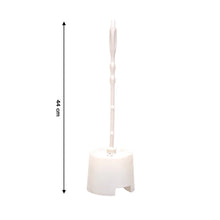 Toilet brush in potted holder, top view
