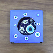 Decorative Evil Eye Wall Hanging Nazar Protector Charm with Beads, Wind Chime (1 Pc)