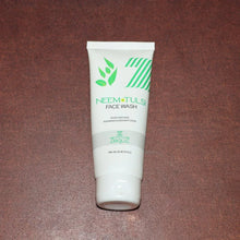 Tube of Neem Tulsii Face Wash by Zequz on a brown background