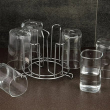 Stainless steel stand for storing glassware