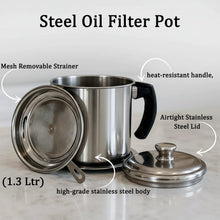 10974_ss_oil_strainer_pot_with_lid - Indigenous Shop