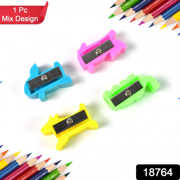 Plastic Small Cute Pencil Sharpener (1 Pc / Mix Design & Color) - Indigenous Shop