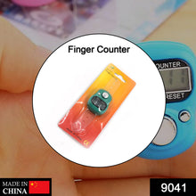 Digital finger counter with packaging and 'Made in China' label