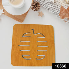 bamboo wooden square coaster for table use