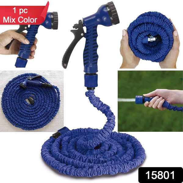 Expandable Magic Garden Hose with Spray Gun, Approx 4 Metre Pipe (1 Set / Mix Color) - Indigenous Shop
