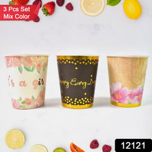 Disposable Paper Cups, Disposable Tea, Coffee Cups (3 Pcs Set / Mix Color) - Indigenous Shop