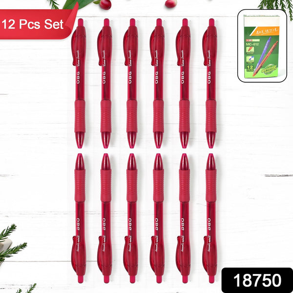 Red Colour Gel Pen Set, Set of 12 Pcs - Indigenous Shop