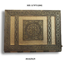 Jewelry box with compartments for necklaces and earrings