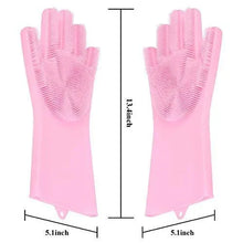 Silicone scrubber gloves in different colors