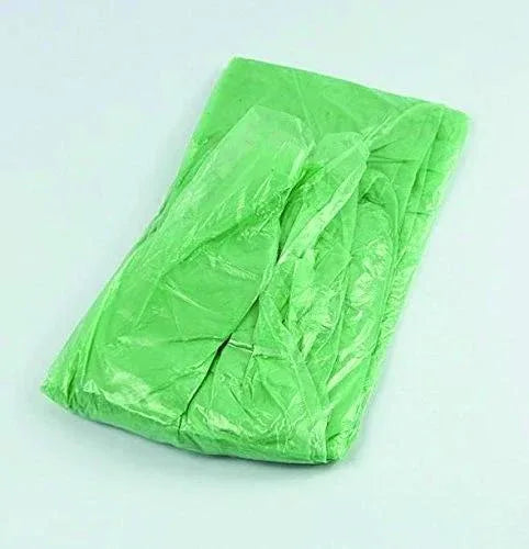 Waterproof disposable raincoat in a folded state