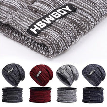 Unisex wool scarf with beanie
