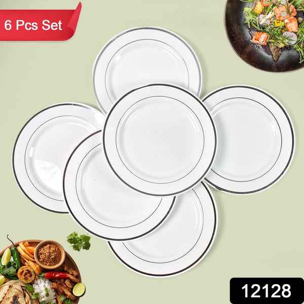Round Plastic Dinner Plates Wedding Birthday Party Tableware Supplies (6 Pcs Set) - Indigenous Shop