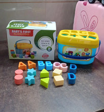 Baby First Block Set Kids Non - Toxic Abcd Geometric Shape Sorting & Stacking (1 Set) - Indigenous Shop