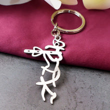 Divine Krishna Flute Design Metal Keychain