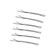 Set of metal hair pins on a white background