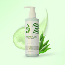 Neem Tulsi face wash bottle with green background