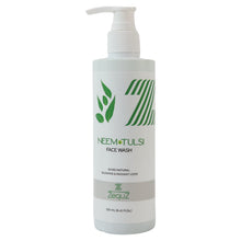 Neem Tulsi face wash bottle with pump on a white background