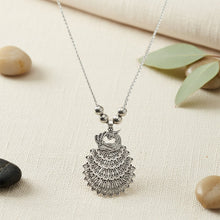 Oxidized silver necklace        
