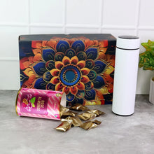Diwali Gift Hampers & Boxes,
Effete Rose Almonds Gift Hamper, Golden With Bottle (2 Pc Set), Mix Color
